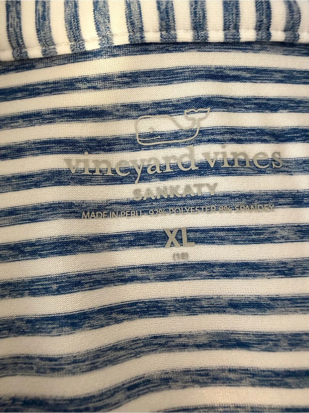 Vineyard Vines Short Sleeve Polo - Blue & White Striped